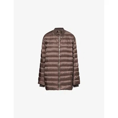 Moncler Genius X Rick Owens Padded Shell-down Flight Parka Jacket In Brown