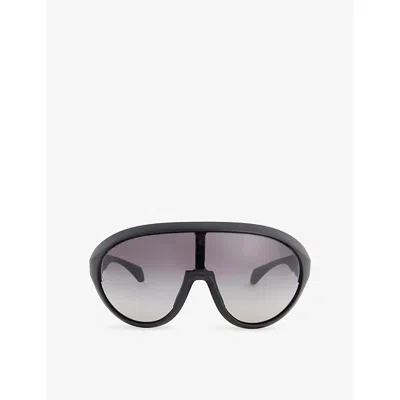 Moncler Genius Black Temple Black Lens Rick Owens X Moncler Sunglasses