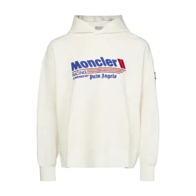Moncler Genius X Palm Angels - Cotton Hoodie Sweater In White