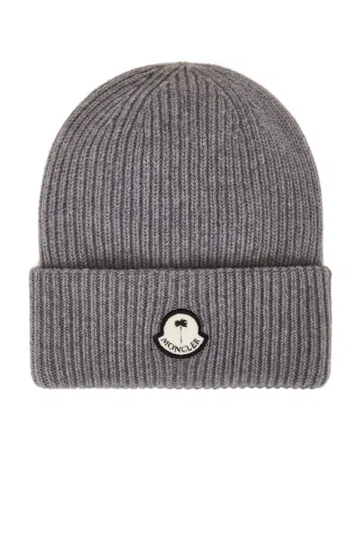 Moncler Genius X Palm Angels Beanie In Grey