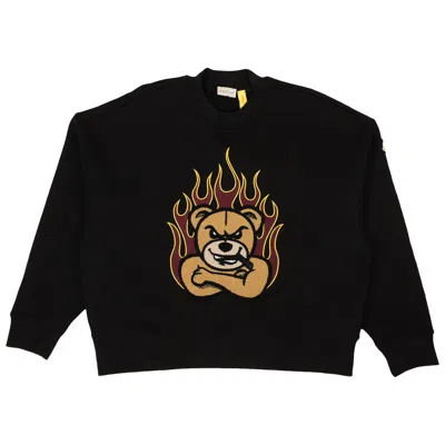 Pre-owned Moncler Genius X Palm Angels Bear Crewneck Sweatshirt 'black' | Men's Size S
