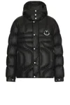 Moncler Genius Moncler X Palm Angels Logo Patch Padded Jacket In Black