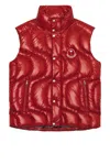 Moncler Genius 8 Moncler Palm Angels Padded And Quilted Nylon Jacket In Red