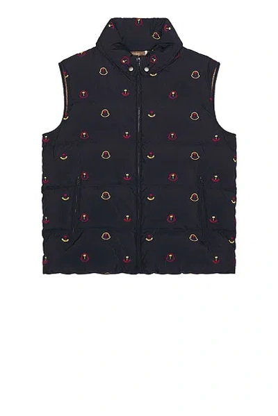 Moncler Genius Moncler X Palm Angels Henon Padded Vest In Blue