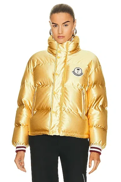 Moncler Genius 8 Moncler Palm Angels Gold Keon Down Jacket In Yellow