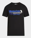 Moncler Genius Racing Logo Crewneck T-shirt In Black