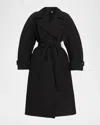 Moncler Genius Zake Long Trench Coat In Black