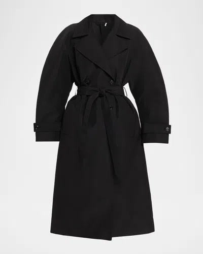 Moncler Genius Zake Long Trench Coat In Black