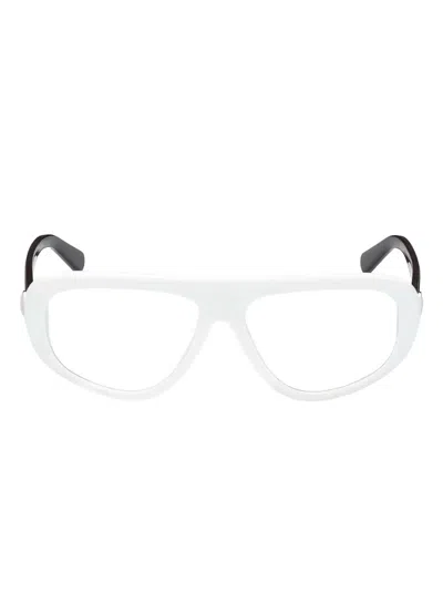 Moncler Geometric-frame Glasses In 白色