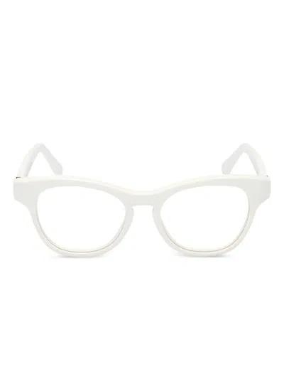 Moncler Geometric-frame Glasses In White