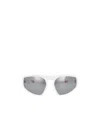 Moncler Geometric Frame Sunglasses In Gray