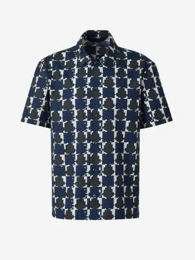 MONCLER MONCLER GEOMETRIC MOTIF SHIRT