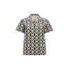 Moncler Chemise À Manches Courtes En Coton À Imprimé Géométrique In マルチカラー
