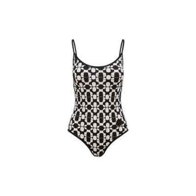 MONCLER GEOMETRIC PRINT SWIMSUIT, WOMEN, MULTICOLOUR, SIZE: S