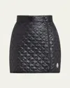 Moncler Geometric-quilted Padded Mini Skirt In Black