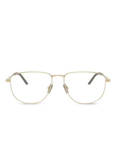 Moncler Geometric-frame Glasses In Gold