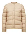 Moncler Gerbe Short Down Jacket In Nude