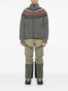 Moncler Grenoble Gerlos Jacquard Zipped Knit Down Jacket In Grey