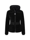 Moncler Gestuelle Belted Short Down Jacket In Black