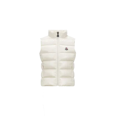 Moncler Kids' Ghany Down Vest White