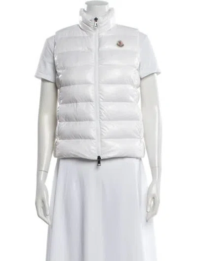Pre-owned Moncler Ghany Gilet Down Jacket In White