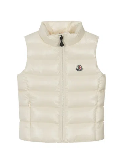 Moncler Kids' Ghany Down Puffer Vest In White