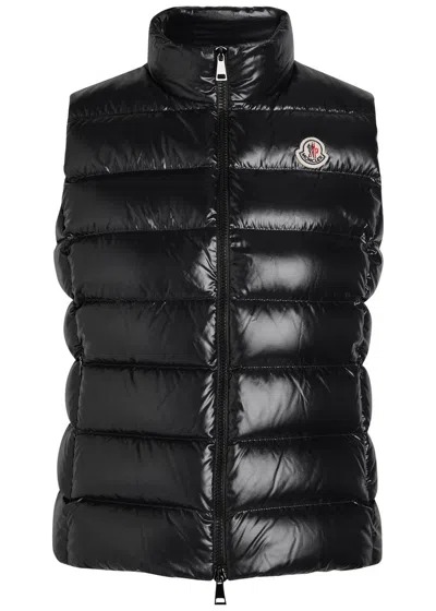 Moncler Ghany Quilted Shell Gilet In Black