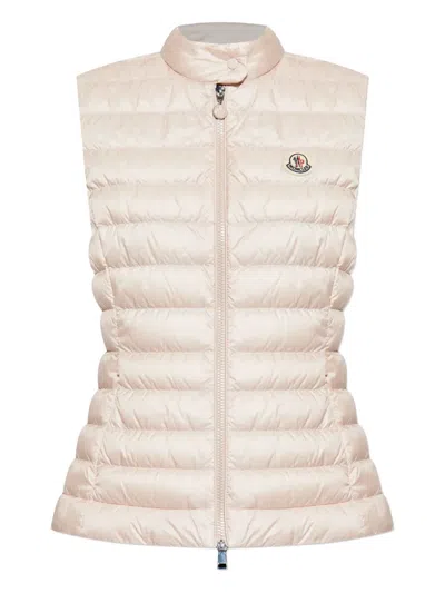 Moncler Ghany Quilted Sleeveless Gilet In Neutral