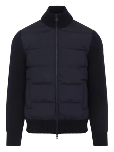 Moncler Giacca Bomber Nera Imbottita Con Tasche Laterali