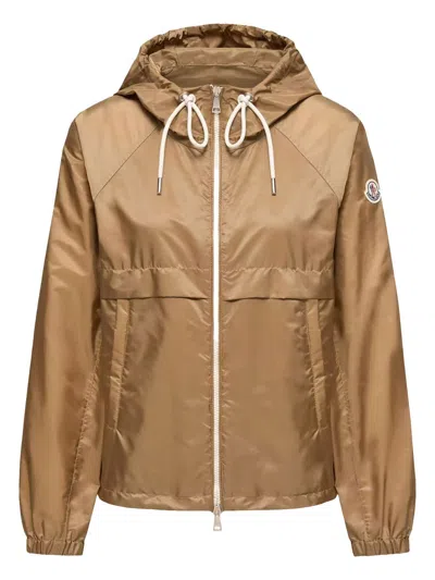 Moncler Coquelicot Jacket With Logo In Multi