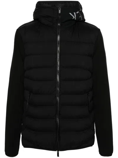 Moncler Logo-patch Hooded Jacket In Black