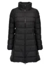 Moncler A-line Down-padded Coat In Black