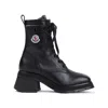 Moncler Gigi Leather Lace-up Ankle Boots