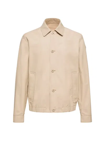 Moncler Gilben Buttoned Jacket In Neutral