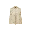 Moncler Gilet En Coton Gruilly Orné De Perles In Beige