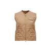 Moncler Gilet En Lin Vigny À Matelassage En Losanges In Beige