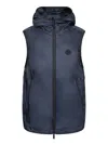 Moncler Moretan Zip-up Vest In Blue