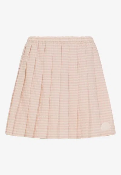 MONCLER GINGHAM CHECK MINI PLEATED SKIRT