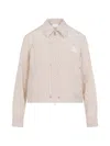 Moncler Gingham Patch Jacket In Neutral