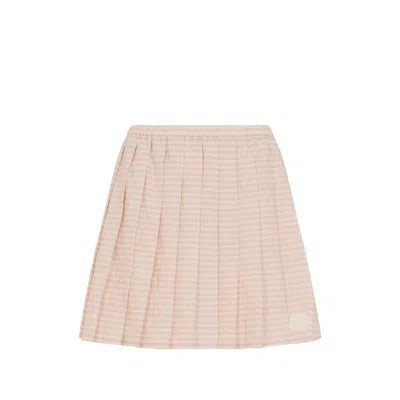 MONCLER GINGHAM PLEATED SKIRT