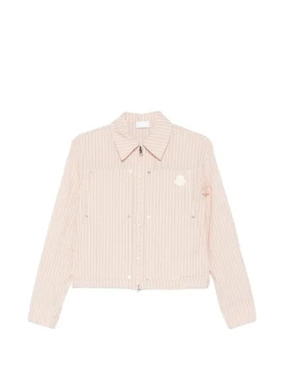 Moncler Gingham-pattern Buttoned Shirt In Neutral