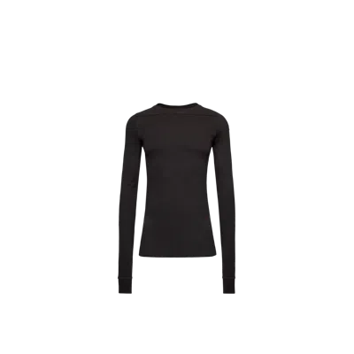 Moncler T-shirt En Coton À Manches Longues Girder, Unisexe, Noir, Taille: M In Black