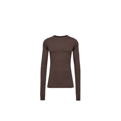 Moncler T-shirt En Coton À Manches Longues Girder, Unisexe, Marron, Taille: S In Brown