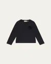 Moncler Girl's 3d Flower Long-sleeve T-shirt