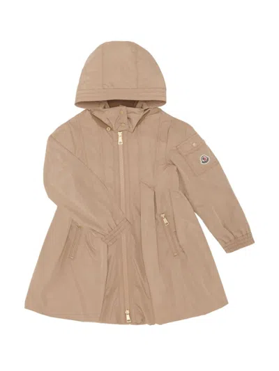 Moncler Girl's Arild Hooded Jacket In Beige