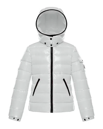 Moncler Kids' Girl's Bady Quilted Logo Jacket In White