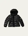 Moncler Kids' Girl's Bady Short Hooded Down Puffer Jacket In Black