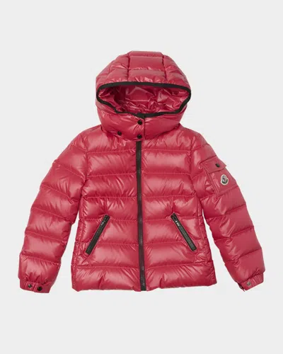 MONCLER GIRL'S BADY SHORT HOODED DOWN PUFFER JACKET