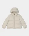 Moncler Girl's Cascar Hooded Down Jacket In Gray