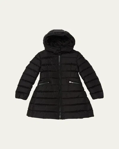 MONCLER GIRL'S CHARPAL HOODED LONG DOWN COAT